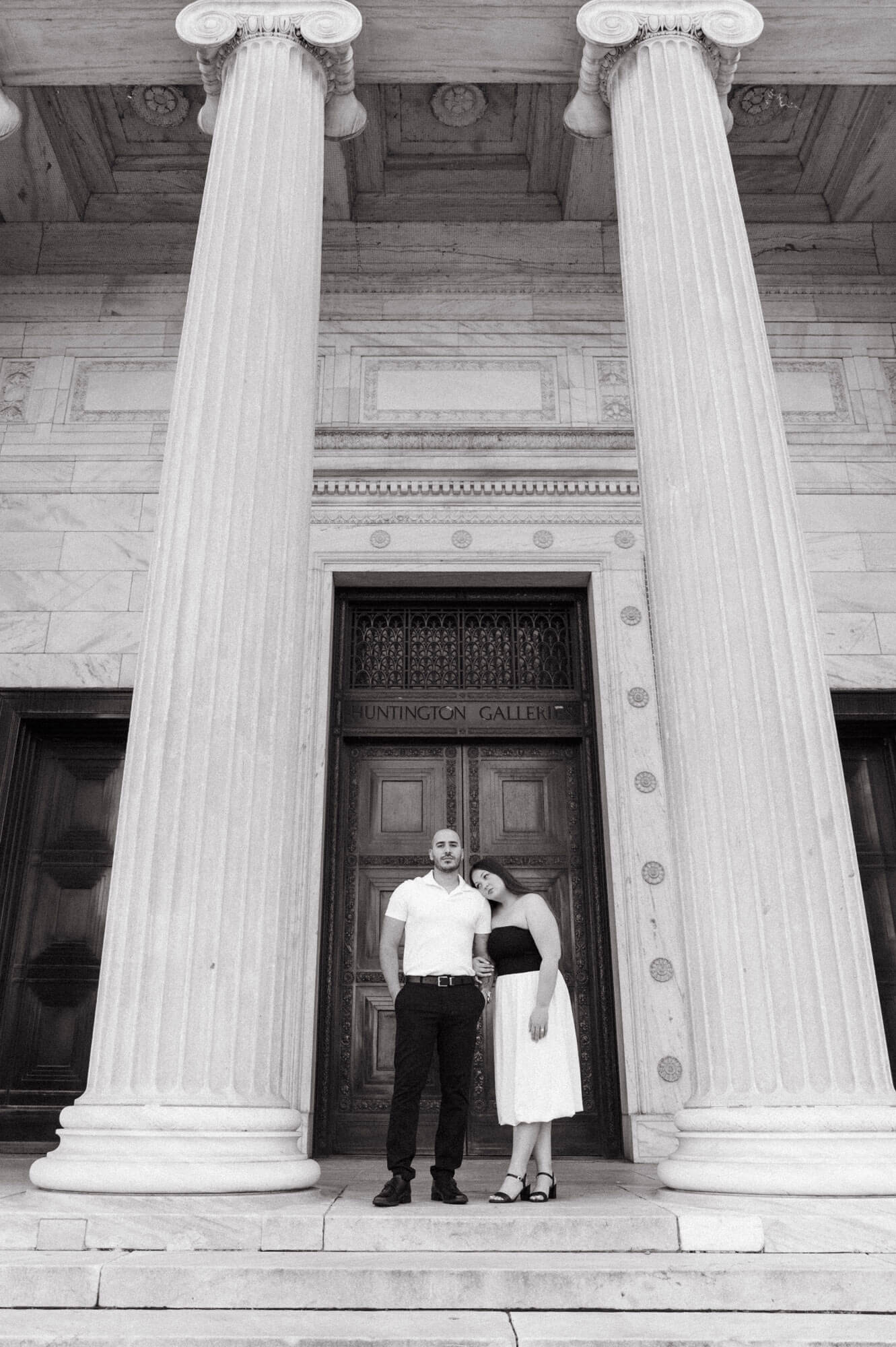 Grand marble columns at the Cleveland Museum of Art.